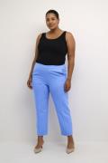 Kaffe Curve Kcsakira Cropped Pants Kvinde Ultramarine Bukser Med Lige ...