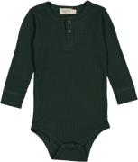 MarMar Copenhagen Body LS Str 6M/68 - Dark Leaf Langærmede Bodies hos ...