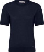 Micha Jumper_ Elaine Cashmere Kvinde Navy Kortærmet Strik Str L Cashme...