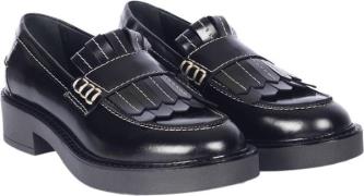 ANGULUS Chunky Penny Loafer med Frynser Kvinde 1835 Black Loafers Str ...