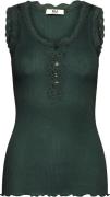 RM by Rosemunde Rmwbalta Modal SL Lace Placket top Kvinde Bottle Green...