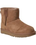 UGG Classic Mini B Zip Kvinde Chestnut Vinterstøvler Str 36 - Polyeste...