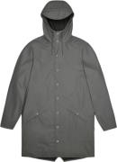 Rains Long Jacket W3 Kvinde Grey Regnjakker Str L - hos Magasin