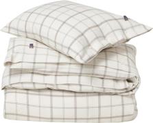 Lexington White/brown Checked Cotton Flannel Bed Set White/brown Str 1...