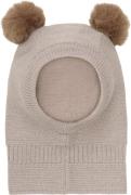 Huttelihut Balaclava Windstop w. Pompoms 48\0-12M - Elefanthuer Merino...