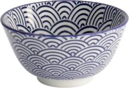 Tokyo Design Studio Nippon Blue Rice Bowl 12x6. 4cm Wave Tn01/a 6/96 B...