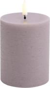 Uyuni LED Pillar Candle, Light Lavender, Rustic, 7,8 x 10,1 cm 4/2 Lig...