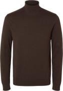 Selected Homme Slhberg Roll Neck Noos Mand Chocolate Torte/melange Tur...