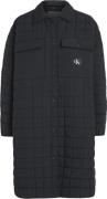 Calvin Klein Quilted Long Utility Coat Kvinde Beh Termojakker Str L - ...