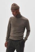 Matinique Maparcusman Merino Mand Brown Soil Melange Turtlenecks Regul...