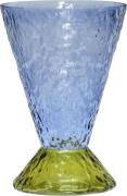 Hübsch Abyss Vase Lyseblå/ Olive Blue,Olive Str ø20xh29cm - Vaser Glas...