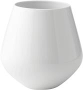 Royal Copenhagen Hvid Riflet 20.5 cm. Vase Stor Hvid Str 20,5 cm. - Va...