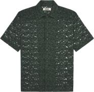 Woodbird Wbbanks Lace Shirt Mand Sports Green Kortærmede Skjorter Str ...