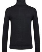 Manifattura Knitwear Mand Sort Sweaters Str L - Merino Uld hos Magasin