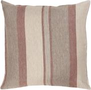 Ib Laursen Pude Beige M/brune og Rustfarvede Striber Multi Str L:50 B:...