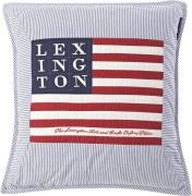 Lexington Art&Craft Logo 50x50 cm Blå Str 50x50 cm. - Pyntepuder Bomul...