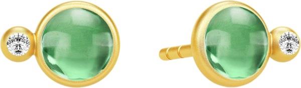 Julie Sandlau Prime Earstuds Gold/green One size - Ørestikker hos Maga...