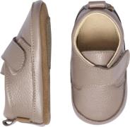 Melton Luxury Leather Slippers Velcro Fawn Hjemmesko Str 26/27 - Læder...