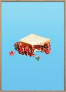 Poster & Frame Super Mercat Flower Sandwich Flerfarvet Str 50x70cm - P...