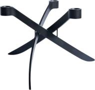 Uyuni Lightarch Candle Holder 3 arm Taper, Matte Black 28 x 17 C Mat S...