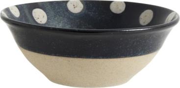 Nordal Grainy dot Bowl, Dark Blue/sand 0008 - Dybe Tallerkener hos Mag...