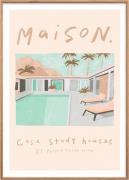 Poster & Frame Florida Mansion Beige & Grøn Str 30 x 40 cm - Plakater ...