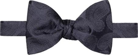 ETON Navy Blue Solid Silk Bow Tie Self Tied One Size - Slips Silke hos...