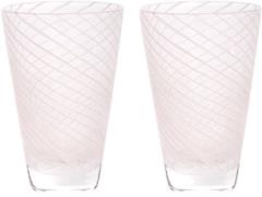 OYOY Living Design Yuka Swirl Pakke med 2 Rosa - Vandglas Glas hos Mag...