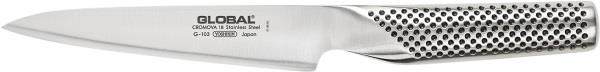 Global G103 Universalkniv Stål 14 cm Sølv Str H:27 cm - Kokkeknive Stå...