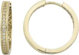 Gold Essentials by P Victorian Creoler 17mm 8 kt. ONE SIZE - Creoler h...