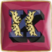 Versace Bowl 12cm sq. Flat, Holiday Alphabet K, Versace Flerfarvet Str...