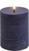 Uyuni LED Pillar Candle, Dark Blue, Rustic, 7,8 x 10,1 cm 4/24 Pine Gr...