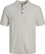 Jack & Jones Jprblusandri Knit Polo SN Mand Cloud Dancer Kortærmede Po...