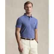 Polo Ralph Lauren Custom Slim Fit Mesh Polo Shirt Mand Faded Royal Hea...