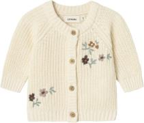 Lil' Atelier Nbfemlen EMB LS Knit Card LIL Str 68 - Birch Cardigans ho...