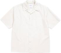 Norse Projects Carsten Tencel Mand Marble White Kortærmede Skjorter St...