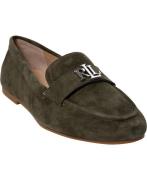 Lauren Ralph Lauren Kidsuedeaveri Iii-fl-lfr Kvinde Dark Olive Loafers...