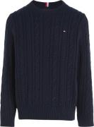 Tommy Hilfiger Essential Cable Sweater Str 4 år / 104 cm - Desert Sky ...