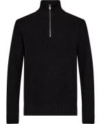 McNeal Troyer zip Mand Black Turtlenecks Str L - Bomuld hos Magasin