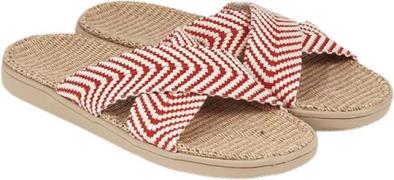 Lovelies Molona Sandal - Jute Sole & Cotton Straps Kvinde  Red Flade S...