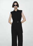 MANGO Jumpsuit With Belt Clips Kvinde Black Buksedragter Str L - hos M...