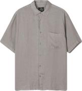 Mads Nørgaard - Copenhagen Dyed Linen Victor Shirt SS Mand Titanium Ko...