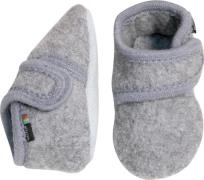 Melton Wool Shoe Velcro Grå Hjemmesko Str 26-27 - Uld hos Magasin