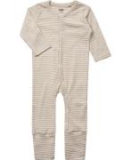 Magasin Newborn Bodysuit Gots Str 62 Beige Stripe Nattøj Bomuld