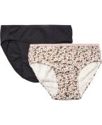 Magasin Girls Briefs 2pack Str 4 Brown Mini Flower / Black Underbukser...