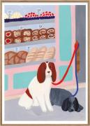 Poster & Frame Iga Kosicka Waiting Dogs Flerfarvet Str 50 x 70 cm - Pl...