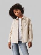 Calvin Klein Corduroy Straight Overshirt Str 12 - Pelican Overgangsjak...