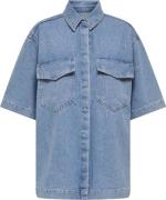 ONLY Onlsophie Oversize S/S Shirt DNM Kvinde Light Blue Denim Kortærme...