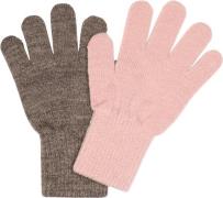 Melton Comfy Gloves 2pack 7-11Y - Vanter & Luffer Uld hos Magasin