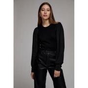 Minus Msfine Knit Pullover Kvinde Black Sweaters Str L - hos Magasin